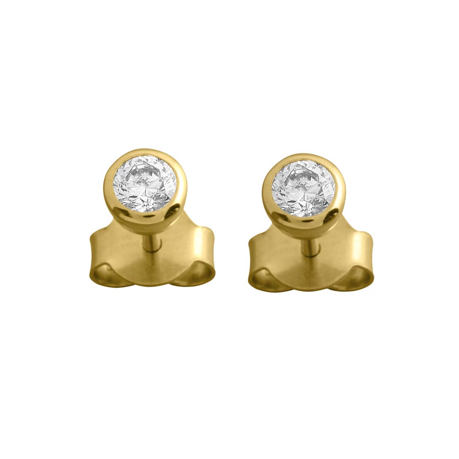 012223-7138-001 | Ohrstecker Heinsberg 012223 750 Gelbgold Brillant 0,400 ct H-SI ∅ 3.8mm100% Made in Germany  