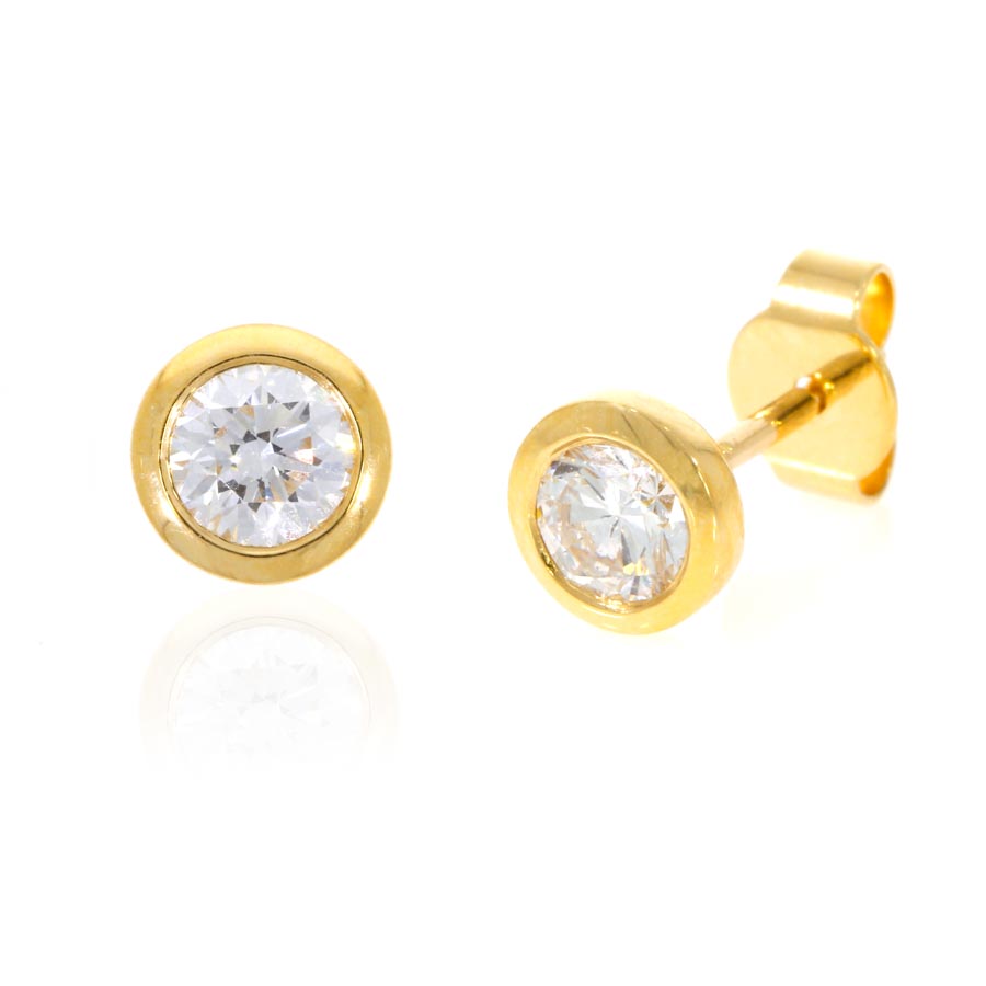 012225-7144-001 | Ohrstecker Heinsberg 012225 750 Gelbgold Brillant 0,670 ct H-SI ∅ 4.4mm100% Made in Germany   3.921.- EUR   