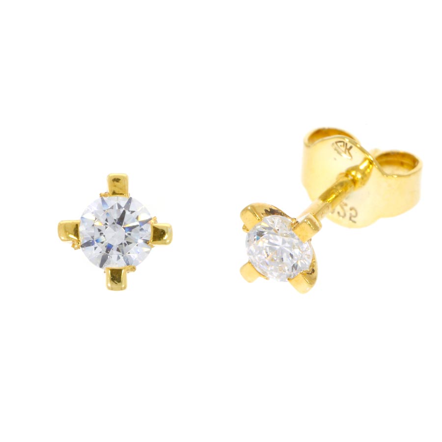 012312-5134-001 | Ohrstecker Heinsberg 012312 585 Gelbgold Brillant 0,300 ct H-SI ∅ 3.4mm100% Made in Germany  