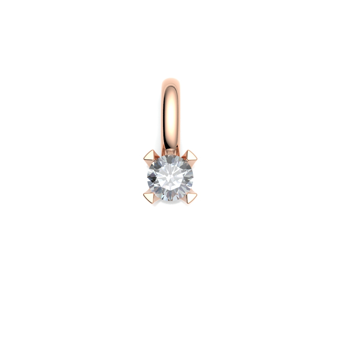 212798-4034-001 | Anhänger Heinsberg 212798 375 Rotgold<br> Brillant 0,150 ct H-SI ∅ 3.4mm<br>100% Made in Germany  